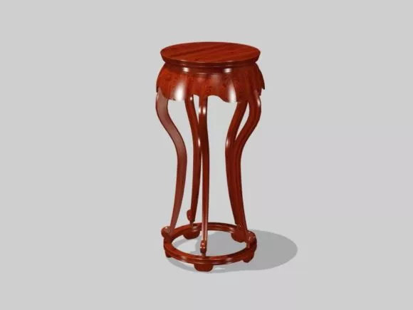 Livingroom Table With Cloth Covered 3d model