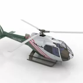 Police Helicopter Small Size 3d model