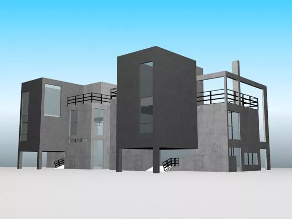 Storefront Medieval Building 3d model