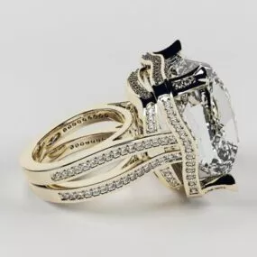 Gold Diamond Ring 3d model