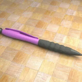 Purple Ballpoint Pen 3d model