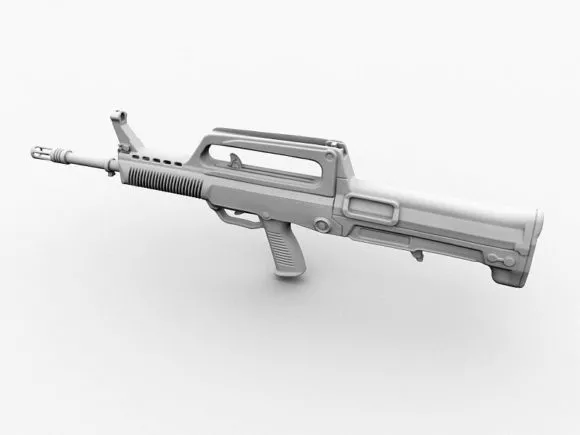 Aks74 Machine Gun Weapon 3d model