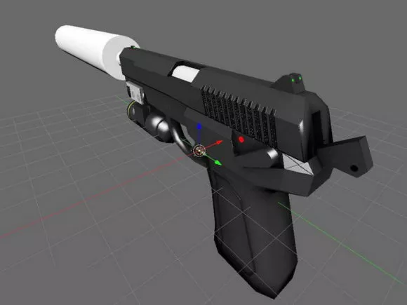 Aks74 Machine Gun Weapon 3d model