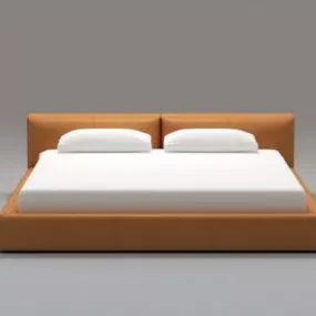 Minimalist Queen Size Bed 3d model