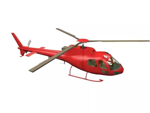 Red Helicopter Rescue Plane 3d model Red Helicopter Rescue Plane 3d model