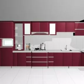 Kitchen Flat Cabinet Ideas 3d model