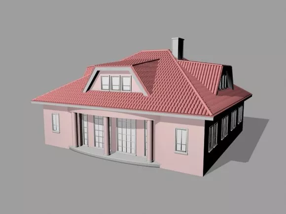 Forest House Low Poly 3d model