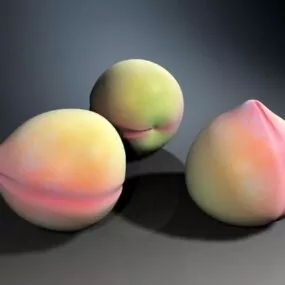 Red Peaches 3d model