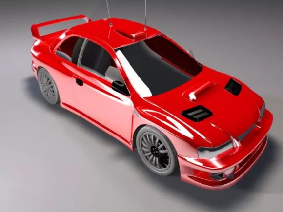 Red Race Car Rear Wing 3d model Red Race Car Rear Wing 3d model