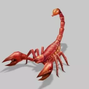 Red Scorpion Insect Animal 3d model