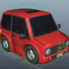 Smart Car Rigged 3d model