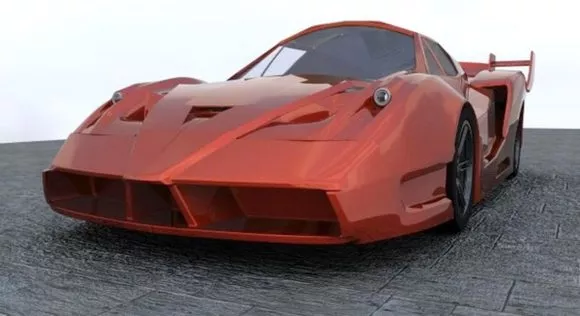 Red Super Car Concept 3d model Red Super Car Concept 3d model
