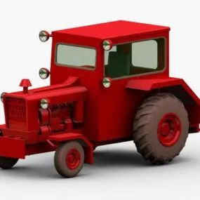 Low Poly Tractor 3d model