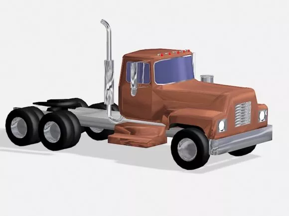 Low Truck Airplane Vehicle 3d model