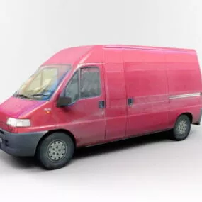 Old Red Van 3d model