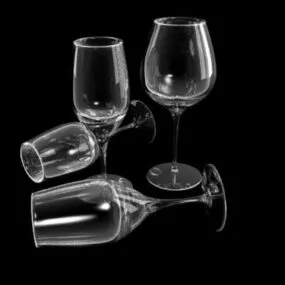 Wine Glass Stack 3d model