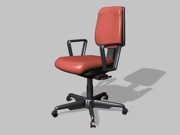 Vintage Blue Wood Dining Chair 3d model