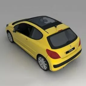 Renault Peugeot 207 Car 3d model