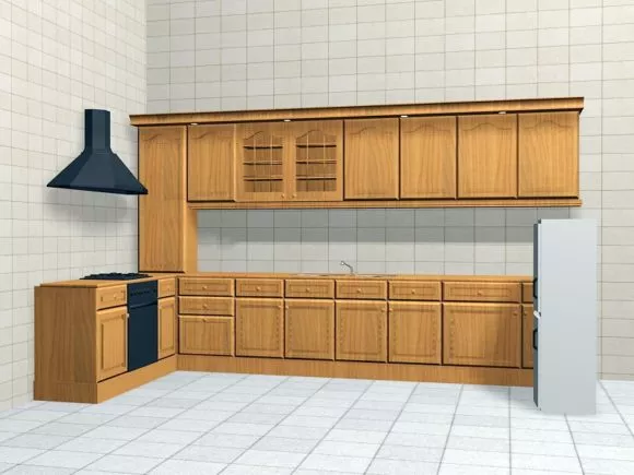 3 Drawer Nightstand Furniture 3d model