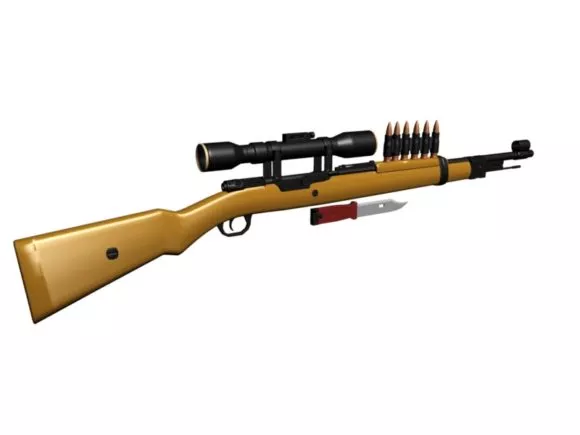 Silver Shot Gun 3d model