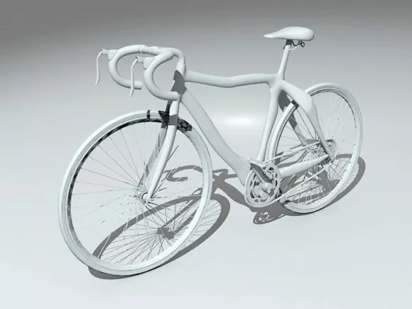 Vintage Bicycle Curved Frame 3d model