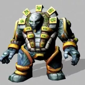 Rock Golem Warrior 3d model