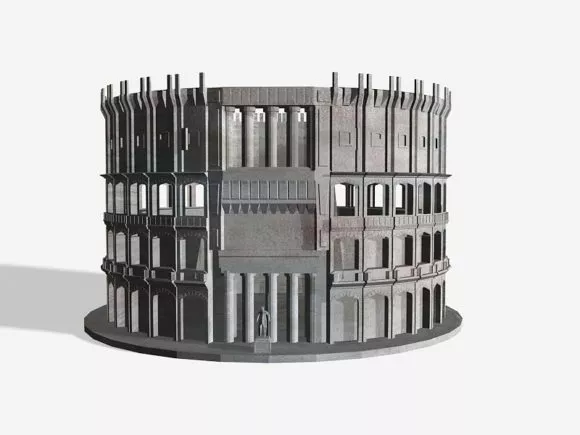 U Shaped Apartment Buildings 3d model