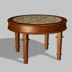 Dining Room Round Table 3d model