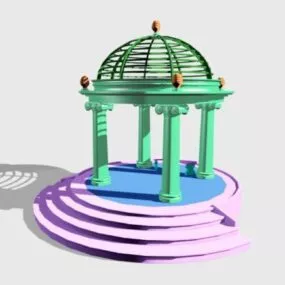 European Round Gazebo 3d model