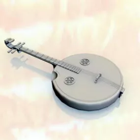 Traditional Chinese Ruan Instrument 3d model