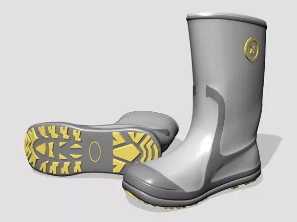 Rubber Rain Boots 3d model Rubber Rain Boots 3d model