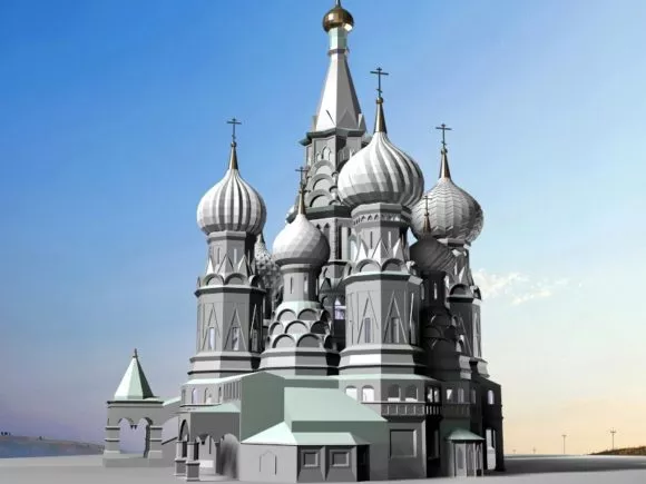 Medieval Cathedral Building 3d model