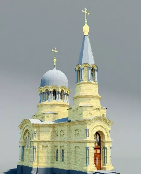 Medieval Cathedral Building 3d model