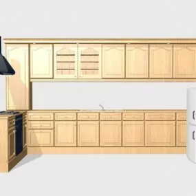 Wood Kitchen Cabinet Ideas 3d model