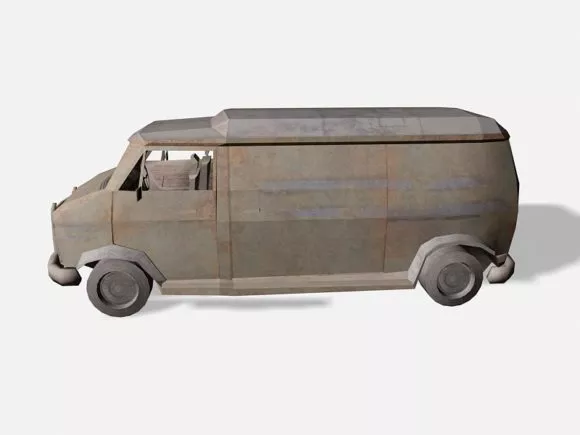 Futuristic Vehicle With Tank Track 3d model