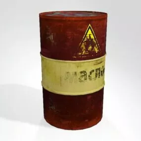 Rusty Oil Barrel 3d model