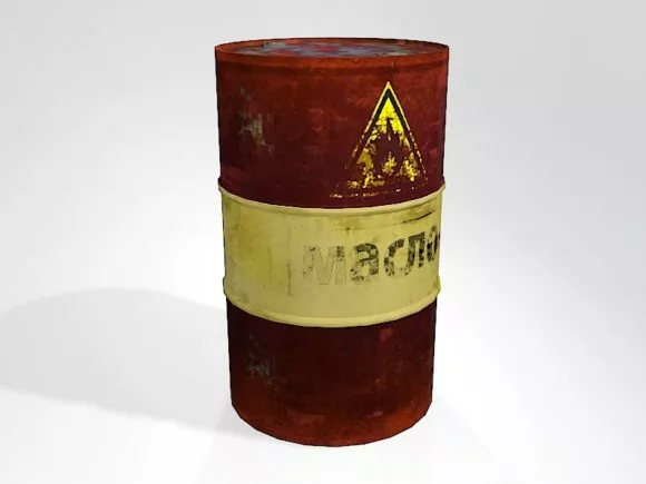 Pirate Barrels Stack 3d model