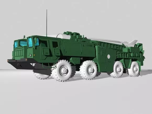Soviet Scud Missile Launcher 3d model Soviet Scud Missile Launcher 3d model