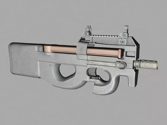 Lowpoly Submachine Gun Mp5k 3d model