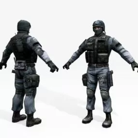 Swat Commando Soldier 3d model