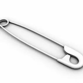 Steel Safety Pin 3d model