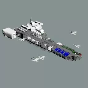 Sci Fi Spaceship Carrier 3d model