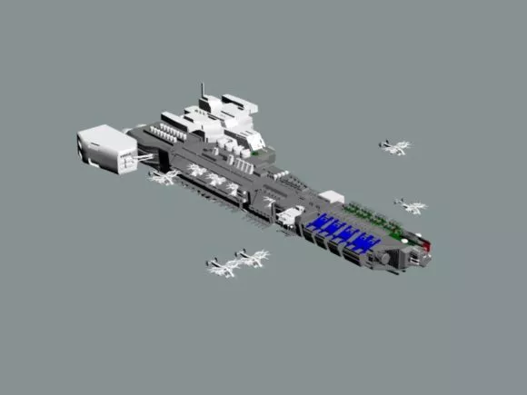 Zeppelin Battleship 3d model