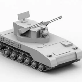 Self Propelled Artillery Gun 3d model