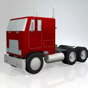Semi Truck Tractor Lowpoly 3d model