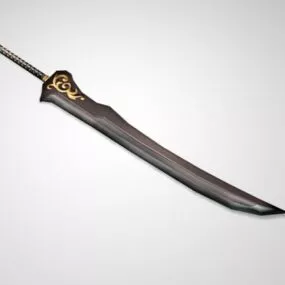 Shimmering Fantasy Blade 3d model