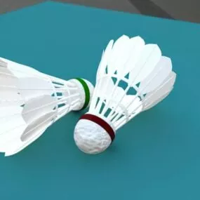 Shuttlecocks Feathers 3d model