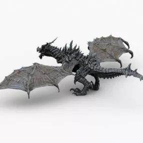 Silver Dragon Monster 3d model