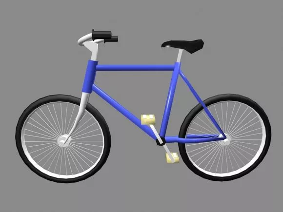 Simple City Bicycle 3d model Simple City Bicycle 3d model