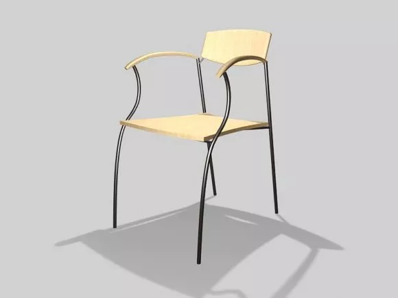 Wood Chair Multiple Legs 3d model
